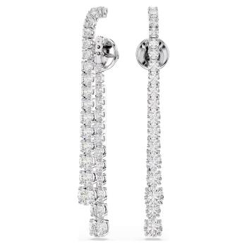 Swarovski Oslnivé dlouhé náušnice 2v1 se zirkony Matrix 5709257
