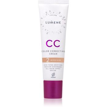 Lumene Color Correcting CC krém pro jednotný tón pleti SPF 20 odstín 2 Medium 30 ml