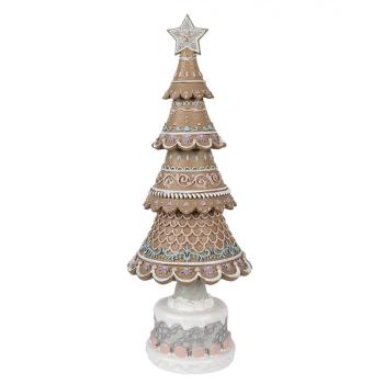 Dekorace vánoční perníkový stromek Gingerbread Tree - Ø 13*33 cm  6PR4323