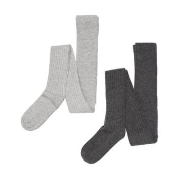 Minymo Punčocháče 2-pack Grey Melange