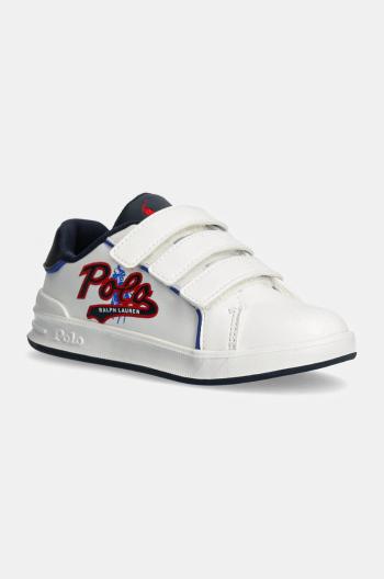 Dětské sneakers boty Polo Ralph Lauren HERITAGE COURT III GRAPHIC EZ bílá barva, RL01259100