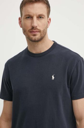 Bavlněné tričko Polo Ralph Lauren černá barva, 710916698