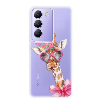 Odolné silikonové pouzdro iSaprio - Lady Giraffe - Vivo V40 SE 4G/5G