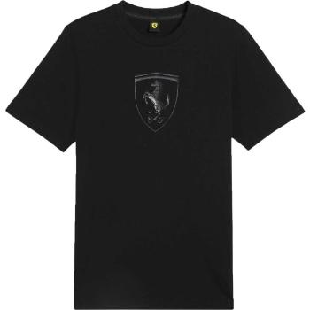 Puma FERRARI RACE TONAL BIG SHIELD TEE Pánské triko, černá, velikost