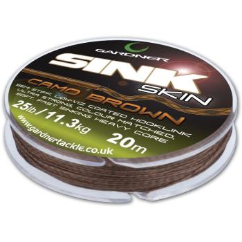 Gardner  návazcová šňůra sink skin 20 m-nosnost 25lb / barva brown