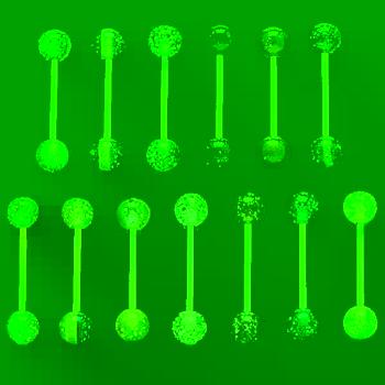 Piercing do jazyka trblietavá gulička - Farba piercing: Ružová