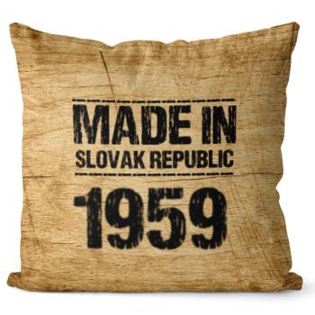 Vankúš Made In + rok (Veľkosť: 40 x 40 cm, rok: 1959)