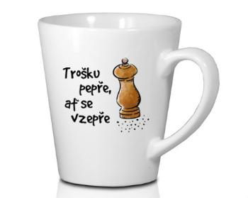 Hrnek Latte 325ml Trošku pepře, ať se vzepře