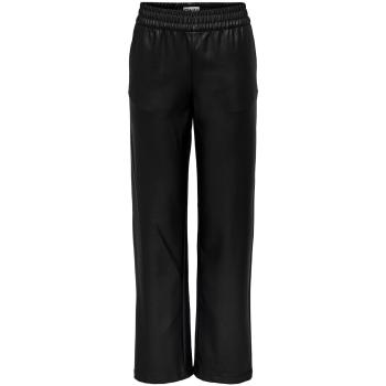 Only  ONLPOPSTAR MW WIDE COATED PNT NOOS 15267810  Nohavice Čierna