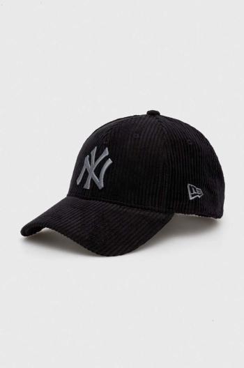 Manšestrová kšiltovka New Era černá barva, s aplikací, NEW YORK YANKEES