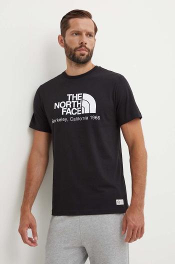 Bavlněné tričko The North Face M Berkeley California S/S Tee černá barva, s potiskem, NF0A87U5JK31