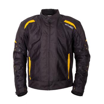 Pánská letní moto bunda W-TEC Tosheck  černo-žlutá  6XL