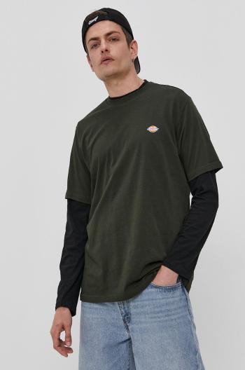 Tričko Dickies pánské, zelená barva, hladké, DK0A4XDBOGX-OLIVEGREEN