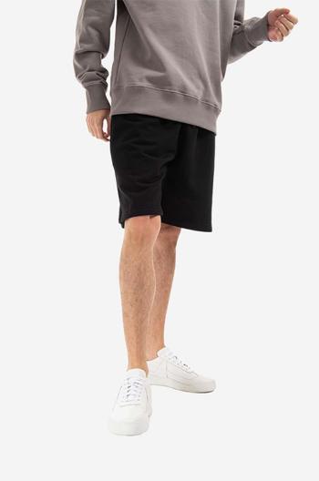 Bavlněné šortky A-COLD-WALL* Essential Logo Sweat Short ACWMB118 černá barva