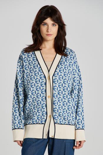 KARDIGAN GANT JACQUARD G KNIT CARDIGAN DOVE BLUE