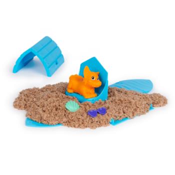 Kinetic sand pejskové v boudě s tekutým pískem