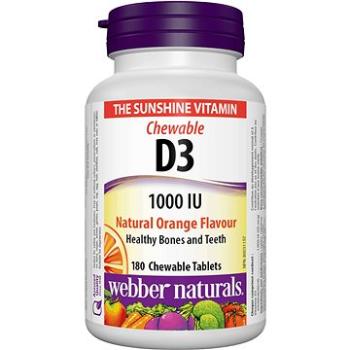 Webber Naturals D3 1000 IU 180 tbl natural orange (12002)