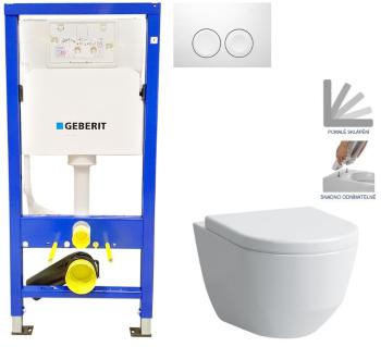 Geberit Duofix tlačítko DELTA21 bílé WC LAUFEN PRO + SEDÁTKO 458.103.00.1 21BI LP3