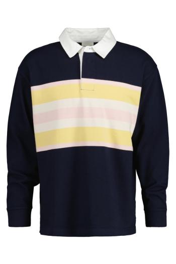 POLOKOŠILE GANT COLORBLOCK LS RUGGER EVENING BLUE