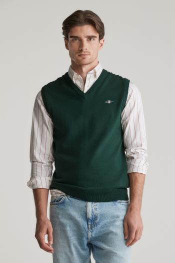 VESTA GANT CLASSIC COTTON SLIPOVER TARTAN GREEN