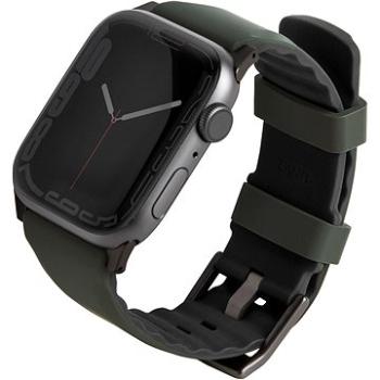 UNIQ Linus Airsoft Silikonový řemínek pro Apple Watch 42/44/45/Ultra 49mm zelený (UNIQ-45MM-LINUSGRN)