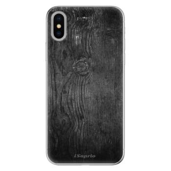 Odolné silikonové pouzdro iSaprio - Black Wood 13 - iPhone X