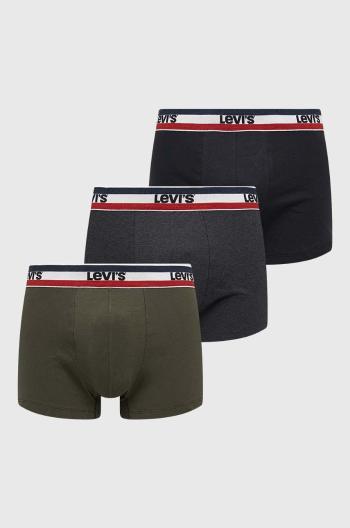 Boxerky Levi's 3-pack pánské, zelená barva, 37149.0814-009