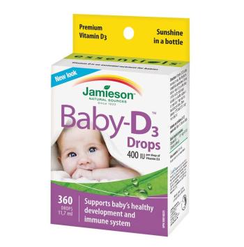 Jamieson Baby-D3 Vitamín D3 400 IU kapky 11,7 ml