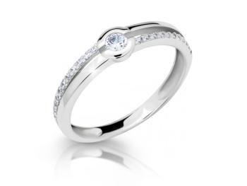 Cutie Jewellery Okouzlující prsten z bílého zlata se zirkony Z6808-2543-10-X-2 65 mm