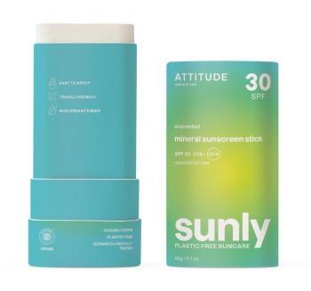 ATTITUDE Sunly Tyčinka na tělo bez vůně SPF30 60 g