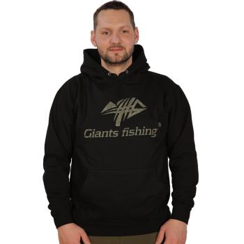 Giants Fishing Rybářská Mikina s kapucí černá Camo Logo - XL