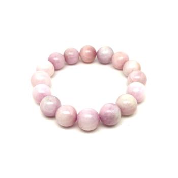 Kunzit golyó karkötő 14mm