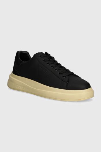 Kožené sneakers boty Guess ELBA černá barva, FMTELB ELE12