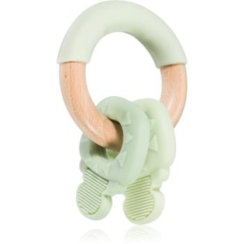 Kikkaboo Silicone and Wood Teether Keys kousátko Mint 1 ks