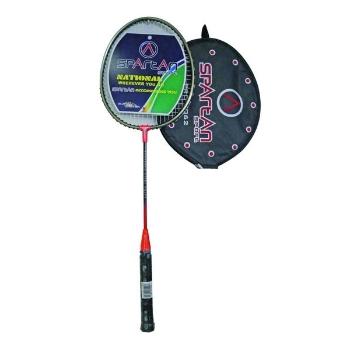 Badmintonová raketa Spartan Drop Shot  černo-cihlová