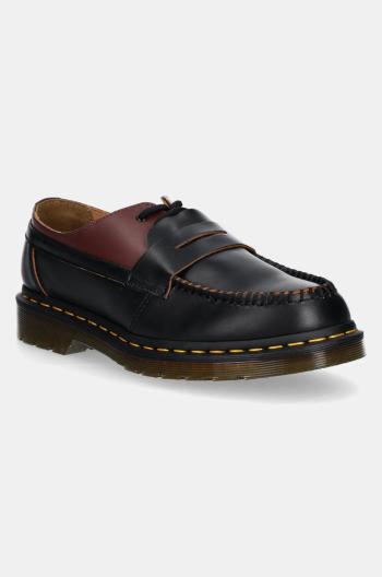 Kožené polobotky MM6 Maison Margiela MM6 Maison Margiela x Dr. Martens pánské, vínová barva, SH3WR0005.P8031