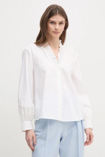 Bavlnená košeľa Tommy Hilfiger dámska, béžová farba, regular, WW0WW44688