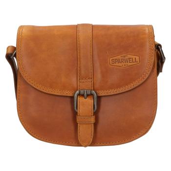 Dámská kožená crossbody kabelka Sparwell Kamile - koňak