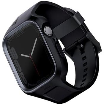 UNIQ Monos 2v1 řemínek a ochranné pouzdro pro Apple Watch 44/45mm černý (UNIQ-45MM-MONOSBLK)