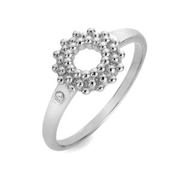 Hot Diamonds Krásný stříbrný prsten s diamantem Blossom DR278 59 mm