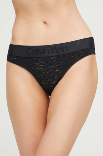 Tanga Calvin Klein Underwear černá barva, 000QF7287E