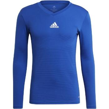 adidas TEAM BASE LONG SLEEVE TEE Pánské fotbalové triko, modrá, velikost