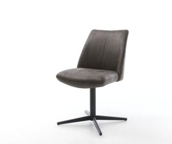Jídelní židle Elso-Flex mikrovlákno antracit vintage podnož