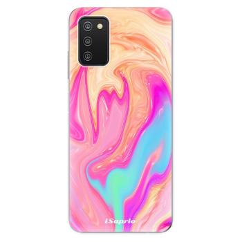 Odolné silikonové pouzdro iSaprio - Orange Liquid - Samsung Galaxy A03s