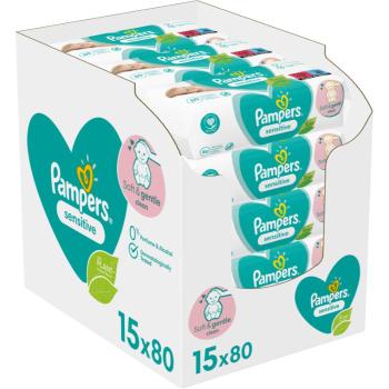 Pampers Sensitive vlhčené čisticí ubrousky pro děti pro citlivou pokožku 15x80 ks