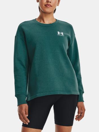 Under Armour Rival Fleece Oversize Crew Mikina Zelená