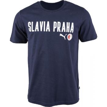 Puma SLAVIA PRAGUE GRAPHIC TEE Pánské triko, tmavě modrá, velikost