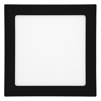 T-LED Černý vestavný LED panel hranatý 170 x 170mm 12W Barva světla: Denní bílá 102114