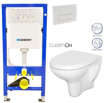 Geberit Duofix tlačítko DELTA51 BÍLÉ WC CERSANIT ARTECO + SEDÁTKO 458.103.00.1 51BI AT1