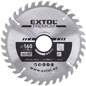 EXTOL PREMIUM kotouč pilový, O 160x2,6x30mm, 36T, 8803215 (8803215)